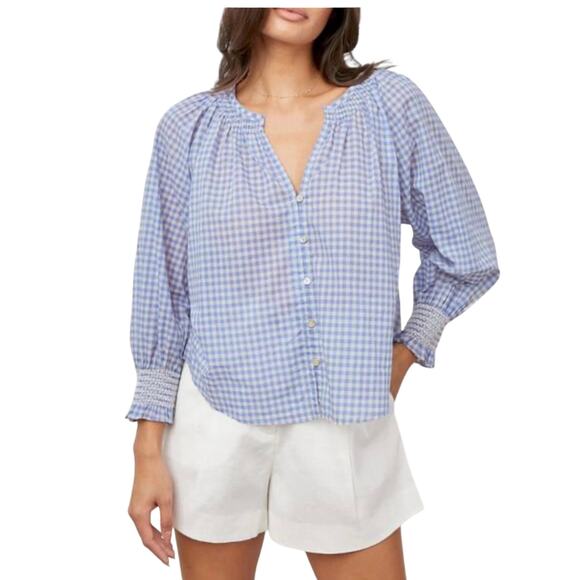 Rails Mariah Top Women Small Blue 100% Cotton - Picture 1 of 5